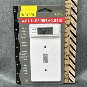 NOS Digital Wall Plate Thermometer Easy Install by Plate Pals
